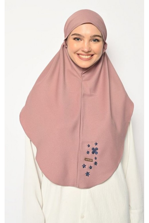 Bergo Azzura Embroidery Dusty Pink